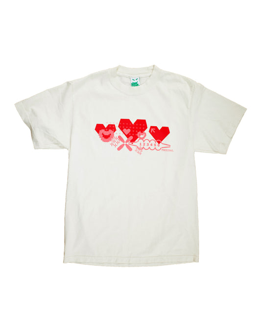 Hearts Tee Off-white